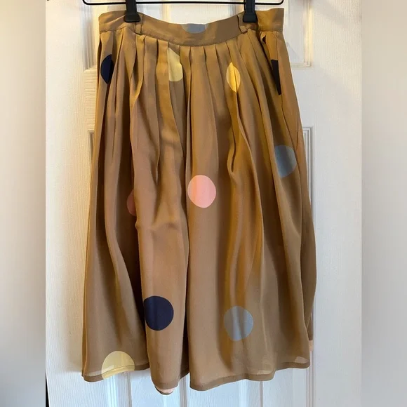 Twenty-seven names polka dot midi silk skirt (size 6) - Picture 4 of 11